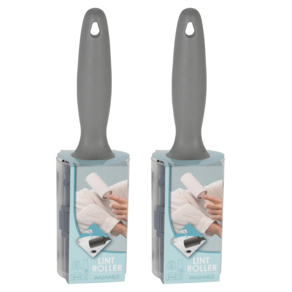 Kledingroller - 2x - kleefroller - pluizenverwijderaar - wasbaar