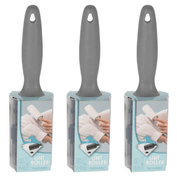 Kledingroller - 3x - kleefroller - pluizenverwijderaar - wasbaar -