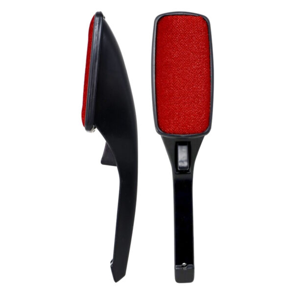 Concorde Kledingborstel/ontpluizer/pluizenverwijderaar - zwart/rood - draaibaar - 26 cm -